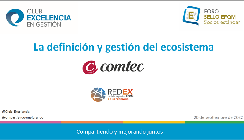 Foro Sello EFQM - Socios Estándar: Definición y gestión del Ecosistema