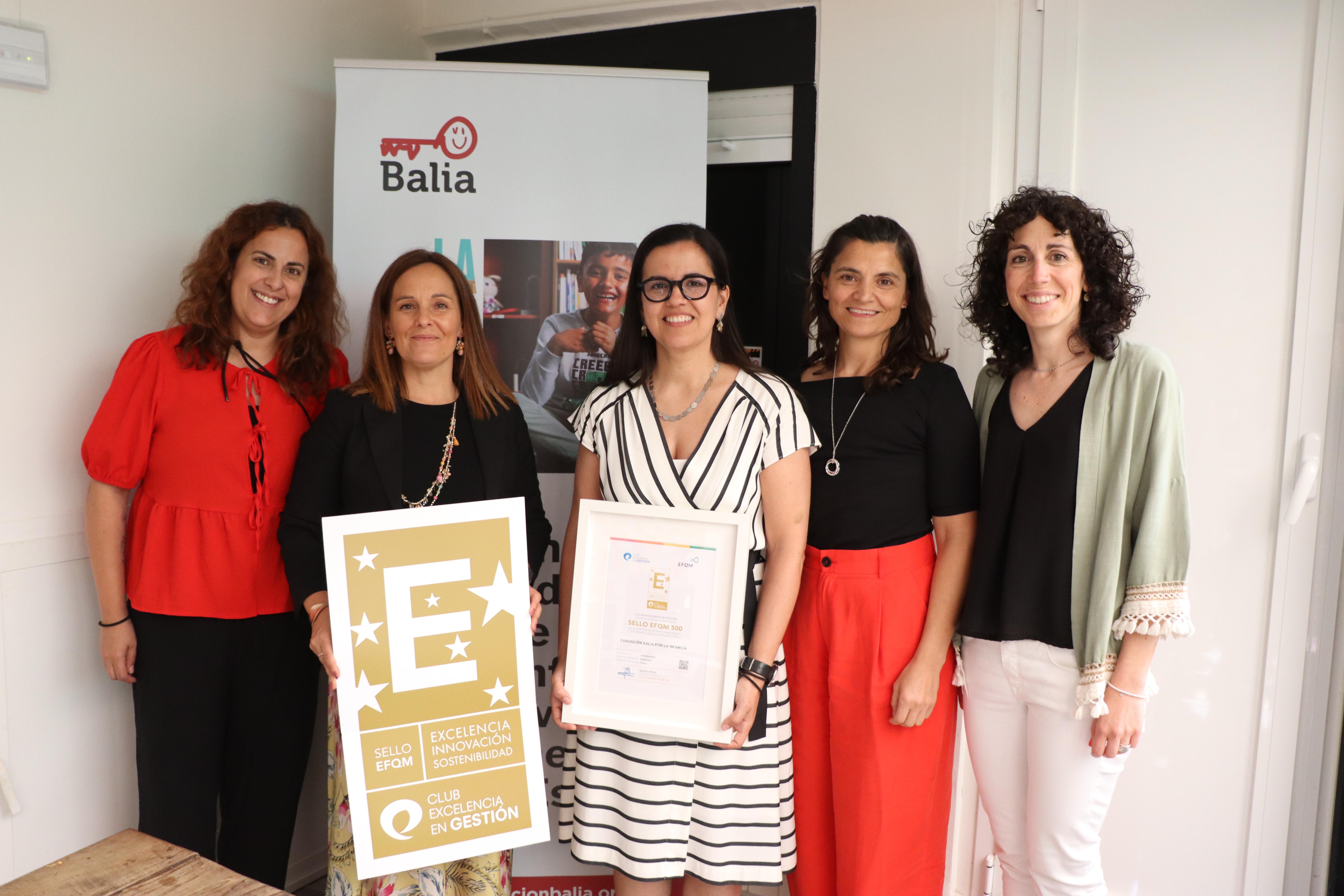 Fundación Balia recibe el Sello EFQM 500, consolidando más de una década de mejora continua