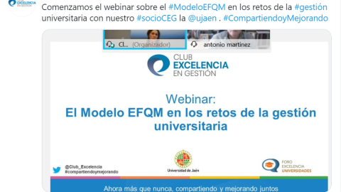 Twitter - Webinar: El Modelo EFQM en los retos de la gestión universitaria