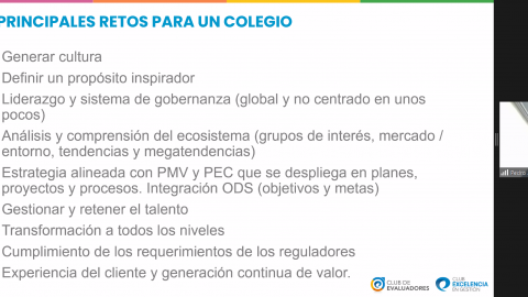 Webinar CEv - Claves para abordar con éxito una evaluación en un colegio